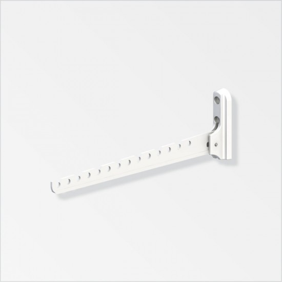 Aluminium Clothes Hook 330M White Powder coated ProSolve