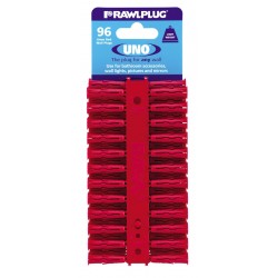 RawlPlug 6 x 28mm Red Uno Wall Plugs 68-520 (Pack of 96)