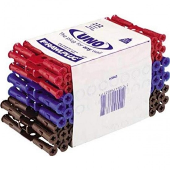 RawlPlug Universal Uno Wall Plugs Trade Pack 68-636 (Pack of 272)