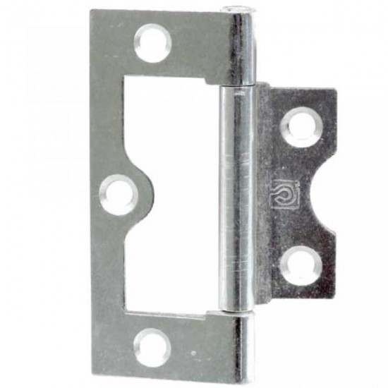 60mm BZP Flush Hinges (Pair)