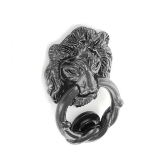 150mm Antique Black Lion Head Door Knocker