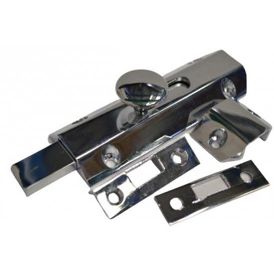 Carlisle Brass 102mm x 35mm Polished Chrome Surface Bolt