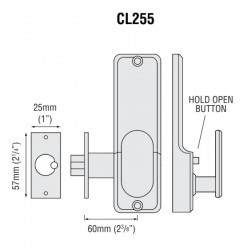 Codelock CL055 SG Digital Door Lock - Silver