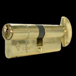 40/40T 1* TS007 Brass Euro Cylinder