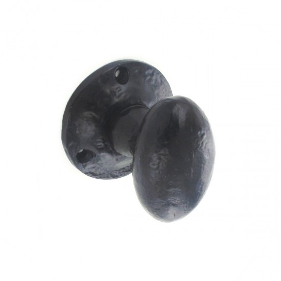 55mm Traditional Antique Black Mortice Door Knob