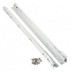 450mm Side Fix White Drawer Slides