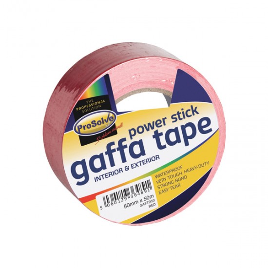 50mm x 50m Red Gaffer Tape