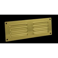 242mm x 89mm Brass Hooded Louvre Vent