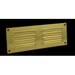 242mm x 89mm Brass Hooded Louvre Vent