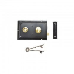 Yale Locks - P334 Rim Lock with Black Finish - 156 x 104mm