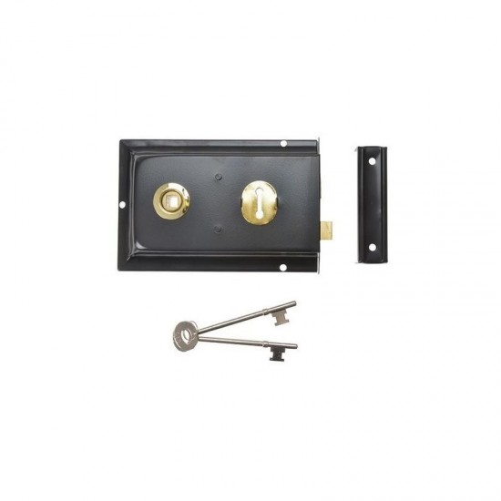 Yale Locks - P334 Rim Lock with Black Finish - 156 x 104mm