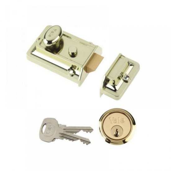 Yale Locks - P77 Traditional Nightlatch - Size 60 - Electro Nickel Brass Finish