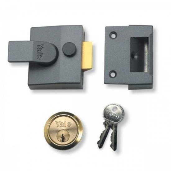 Yale Locks - P85 Deadlocking Nightlatch - Size 40 - Dark Metallic Grey Finish