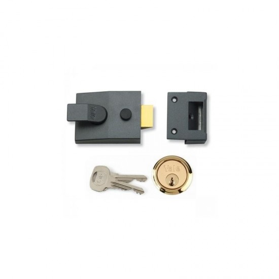 Yale Locks - P89 Deadlocking Nightlatch - Size 60 - Dark Metallic Grey Finish