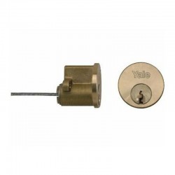 Yale Locks Replacement Rim Cylinder with 2 Keys - Polished Brass Finish