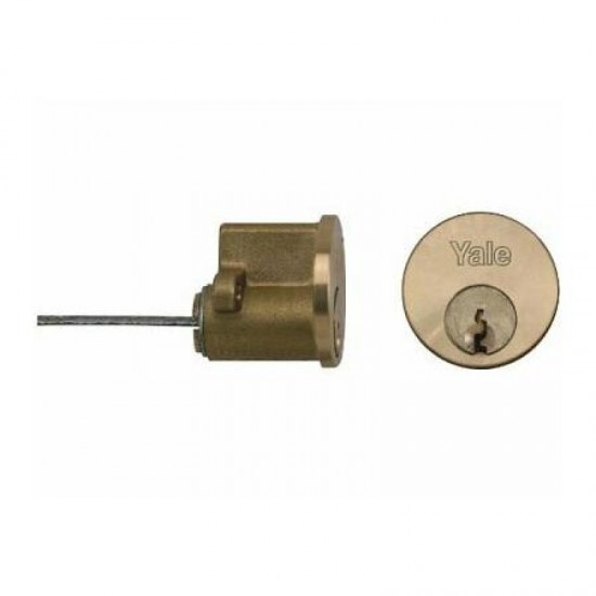 Yale Locks Replacement Rim Cylinder with 2 Keys - Polished Brass Finish