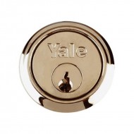 Yale Locks Replacement Rim Cylinder with 2 Keys - Chrome Plated Finish