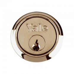 Yale Locks Replacement Rim Cylinder with 2 Keys - Chrome Plated Finish