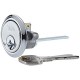 Yale Locks Replacement Rim Cylinder with 2 Keys - Chrome Plated Finish