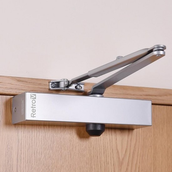 Union J RETROV Size 3 - 4 Replacement Door Closer - Silver Finish