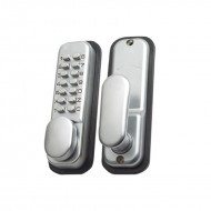 Yale Locks - Hold Open Push Button Door Lock - Satin Chrome FInish