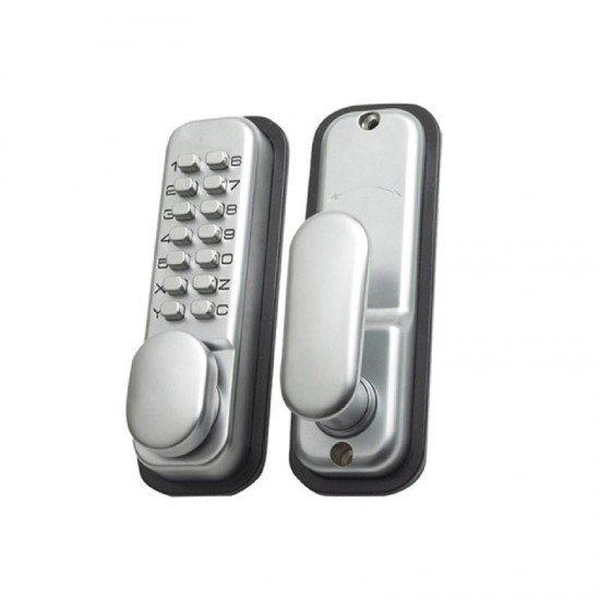 Yale Locks - Hold Open Push Button Door Lock - Satin Chrome FInish
