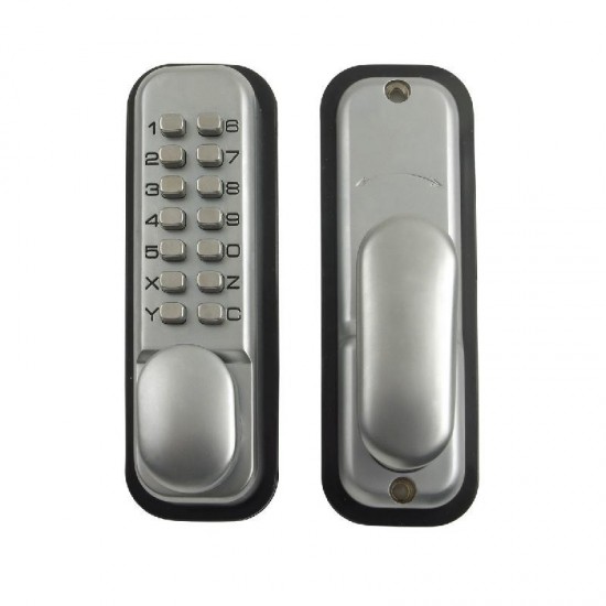 Yale Locks - Hold Open Push Button Door Lock - Satin Chrome FInish
