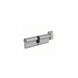 Yale 6 Pin Euro Turn Cylinder Lock - 35:10:35 (80mm) - Satin Nickel Plated