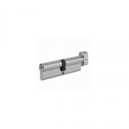Yale 6 Pin Euro Turn Cylinder Lock - 35:10:35 (80mm) - Satin Nickel Plated