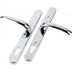 Yale PVCu Universal Door Handle Visi Packed - Polished Chrome Finish