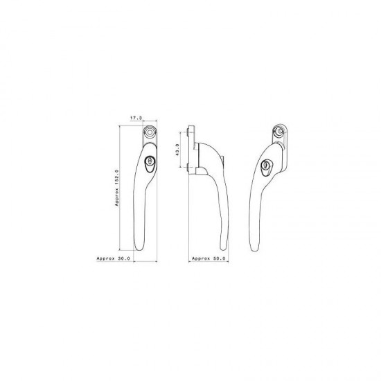 Yale Lockable Window Handle For PVCu Windows - White Finish