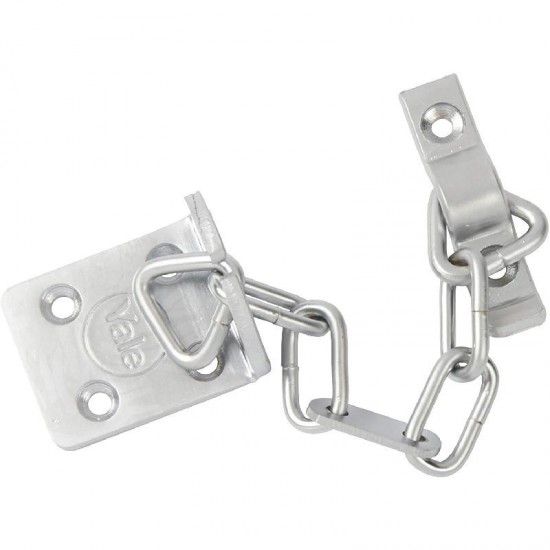 Yale 13.5cm Door Security Chain - Polished Chrome Finish