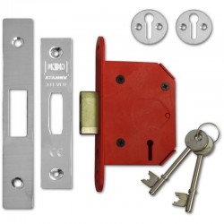 Union Locks 3 Lever StrongBOLT Deadlock - Satin Stainless Steel - Size 68