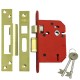 Union Locks 3 Lever StrongBOLT Sashlock - Polished Brass - Size 68