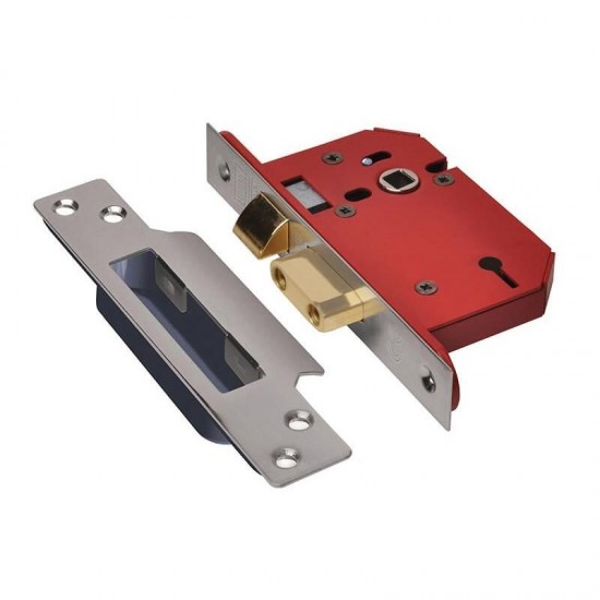 Union Locks 3 Lever StrongBOLT Sashlock - Satin Stainless Steel - Size 68