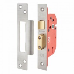 Union Locks 3 Lever StrongBOLT Sashlock - Satin Stainless Steel - Size 81