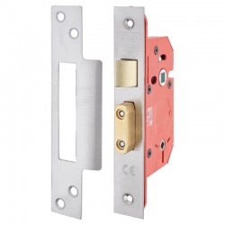 Union Locks StrongBOLT Bathroom Lock - Satin Stainless Steel - Size 81