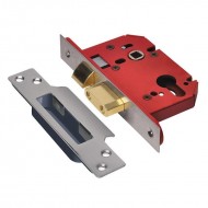Union 22EU Euro Profile Cylinder StrongBOLT Sashlock - SSS Finish - Size 81