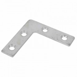 Timco 75mm BZP Corner Plate - 75mm x 75mm x 16mm - Pack of 4