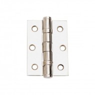 Dale Hardware Pair Of Polished Stainless Steel Ball Bearing Butt Hinges - 76mm x 51mm