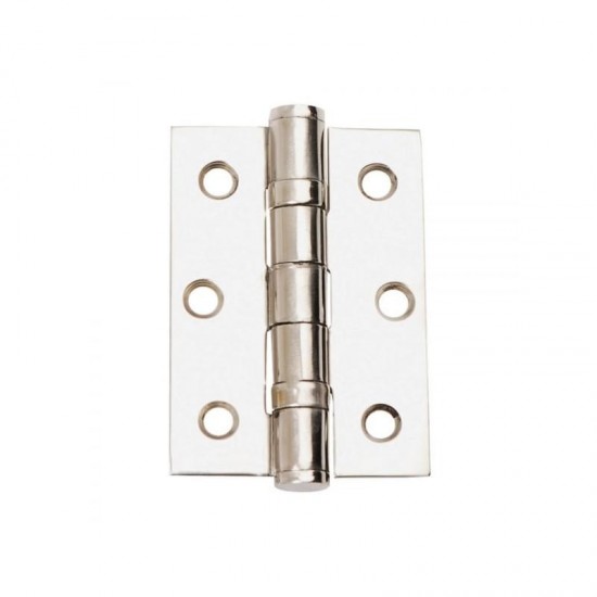 Dale Hardware Pair Of Polished Stainless Steel Ball Bearing Butt Hinges - 76mm x 51mm