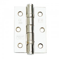 Dale Hardware Pair Of Polished Stainless Steel Ball Bearing Butt Hinges - 76mm x 51mm