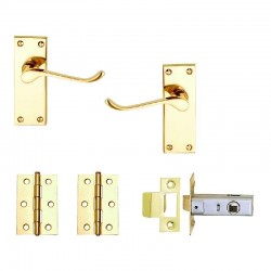Dale PB Victorian Scroll Internal Door Pack x 3 - Contract Skin Packed