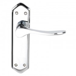 Dale Hardware - Calver Lever Handles On Backplate - PCP Finish - Lever Lock