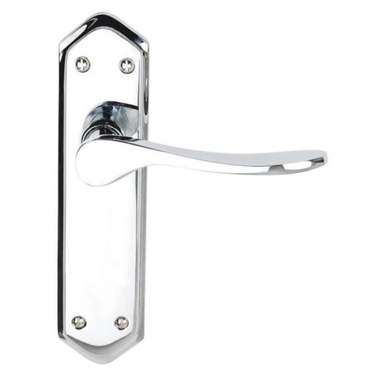 Dale Hardware - Calver Lever Handles On Backplate - PCP Finish - Lever Lock