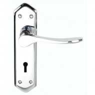 Dale Hardware - Calver Lever Handles On Backplate - PCP Finish - Lever Lock