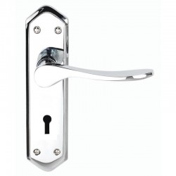 Dale Hardware - Calver Lever Handles On Backplate - PCP Finish - Lever Lock