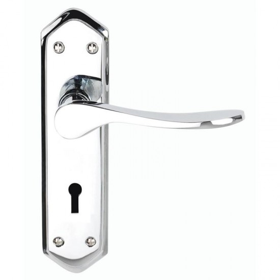 Dale Hardware - Calver Lever Handles On Backplate - PCP Finish - Lever Lock
