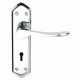 Dale Hardware - Calver Lever Handles On Backplate - PCP Finish - Lever Lock