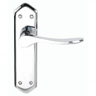 Dale Hardware - Calver Lever Handles On Backplate - PCP Finish - Lever Latch